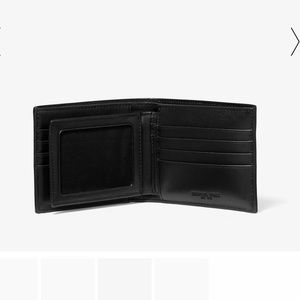 Harrison Crossgrain Leather Billfold Wallet With Passcase